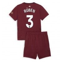 Maglia Calcio Manchester City Ruben Dias #3 Terza Divisa Bambino 2024-25 Manica Corta (+ pantaloncini)